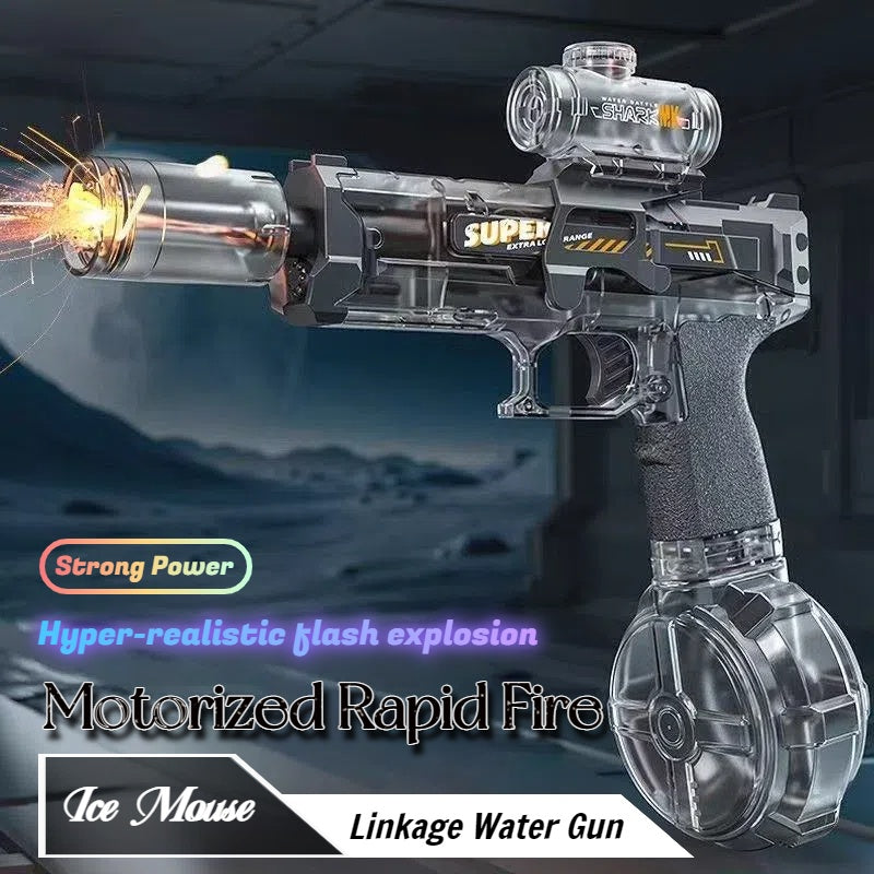 Firelight Ice Mouse Blast Electric Water Gun Toy - Automatic Spraying, High Pressure, Powerful, Long Range, Latest Model